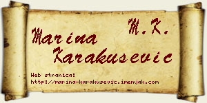 Marina Karakušević vizit kartica